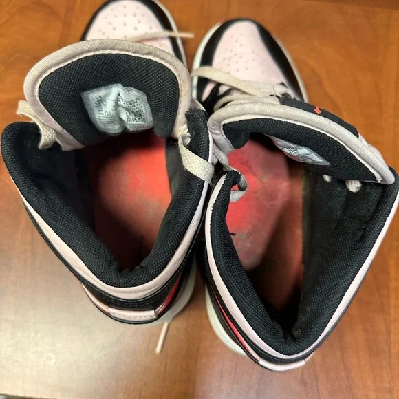 Nike Air Jordan Mid Black and Pink with Red Swoosh - Picture 6 of 9